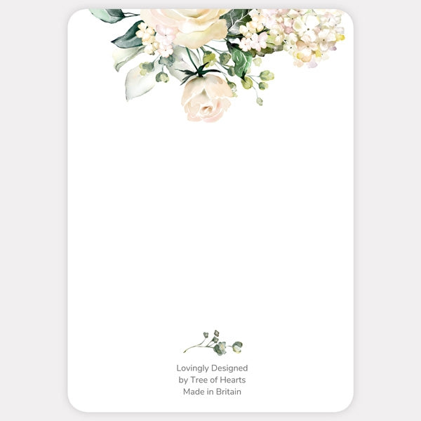 White Country Bouquet Evening Invitation