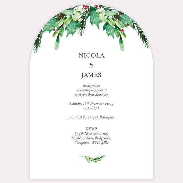 Festive Foliage - Iridescent Evening Invitation