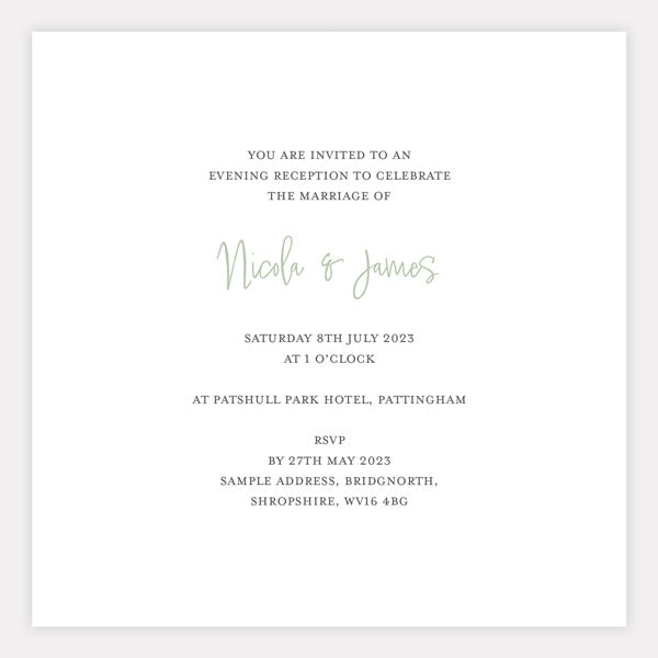 Wildflower Meadow Sketch Iridescent Gatefold Evening Invitation