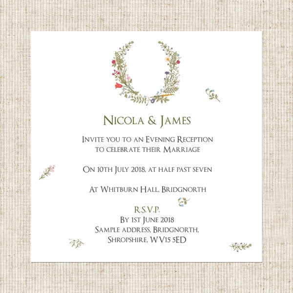 Botanical Garden - Pocketfold Evening Invitation & RSVP