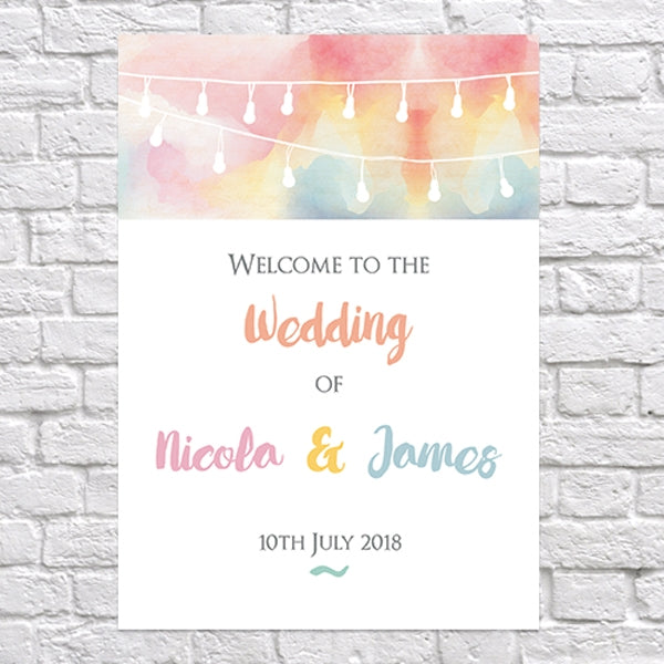 Festoon Lights - Wedding Sign Range