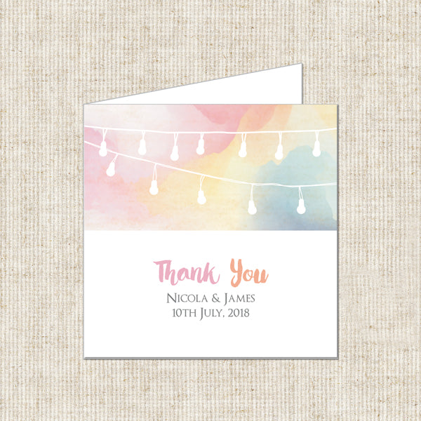 Festoon Lights Thank You Card