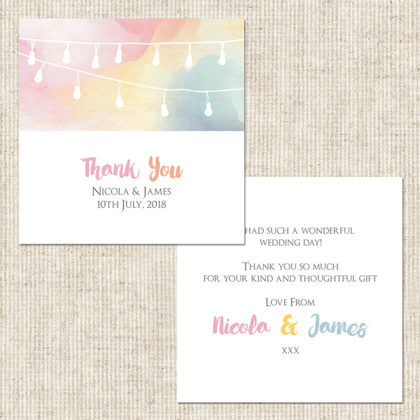 Festoon Lights Thank You Card