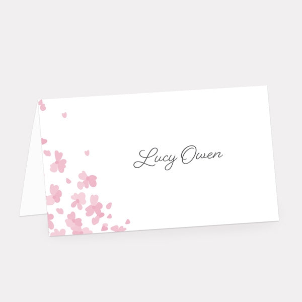 Falling Flowers Place Card