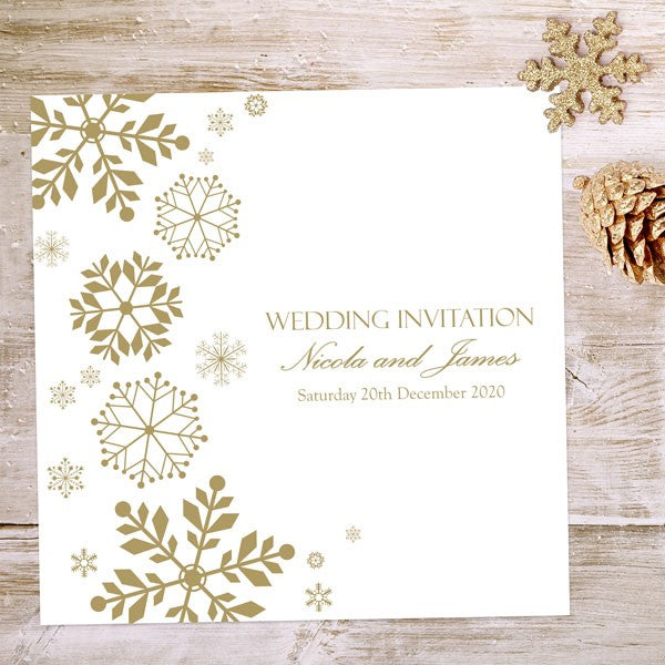 Falling Snowflakes - Wedding Invitations