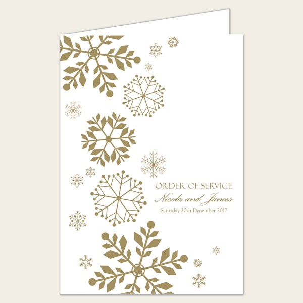Falling Snowflakes - Wedding Order of Service