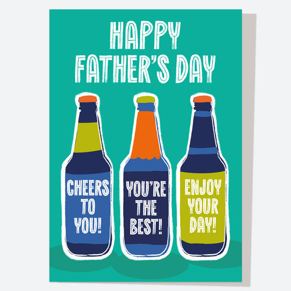 Father's Day - Blue Beer Bottles - You're The Best
