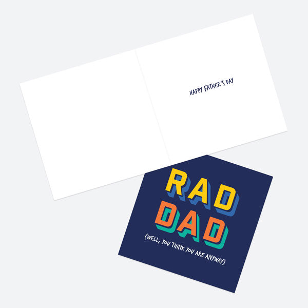 Father's Day - Block Typography - Rad Dad