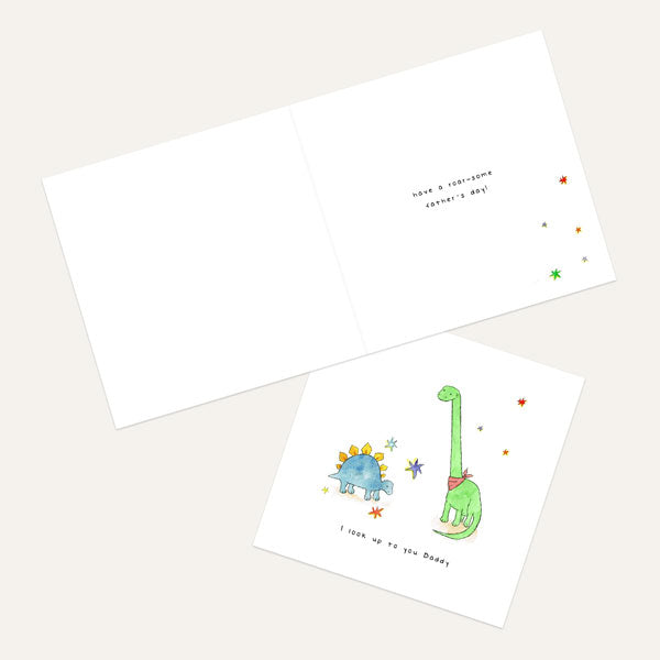 Father's Day Card - Dinosaurs I Look Up To You