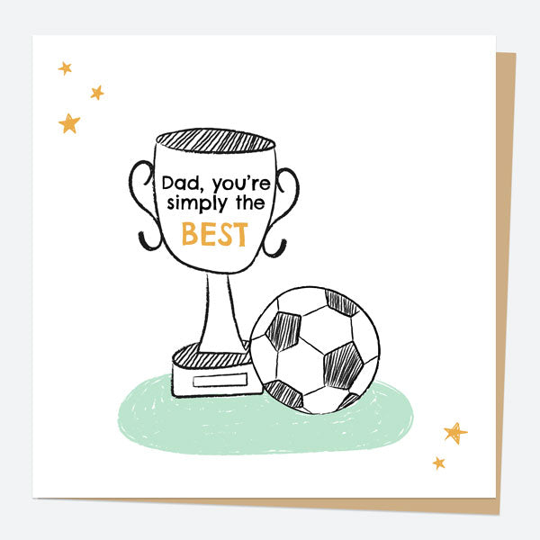 Father's Day Card - Football Trophy - Dad