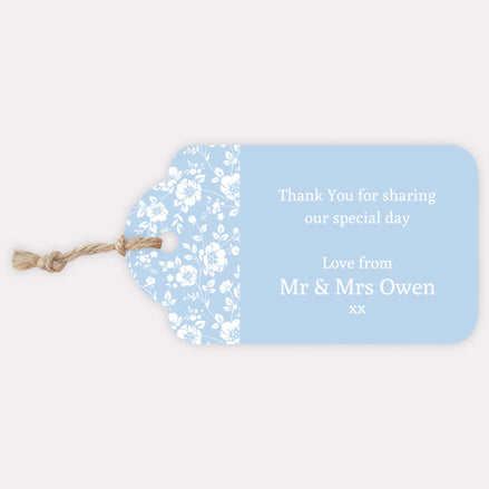 Dainty Flowers Iridescent Favour Tag