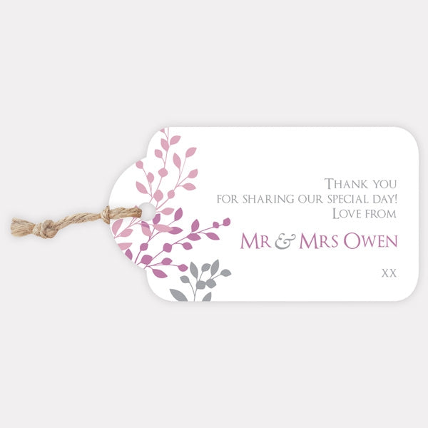 Delicate Leaf Border - Favour Tag