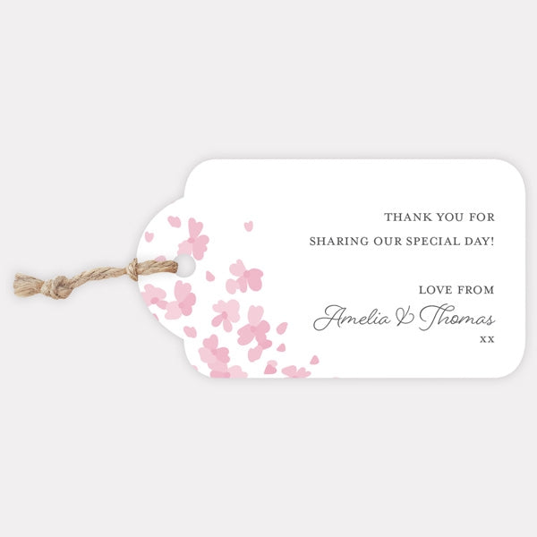 Falling Flowers - Favour Tag