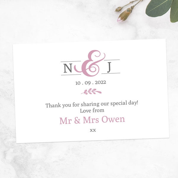 Formal Monogram - Favour Tag