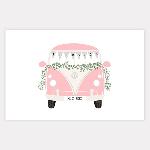 Just Married Campervan - Favour Tag