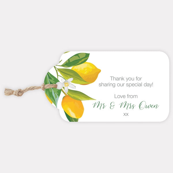 Lemon Citrus - Favour Tag