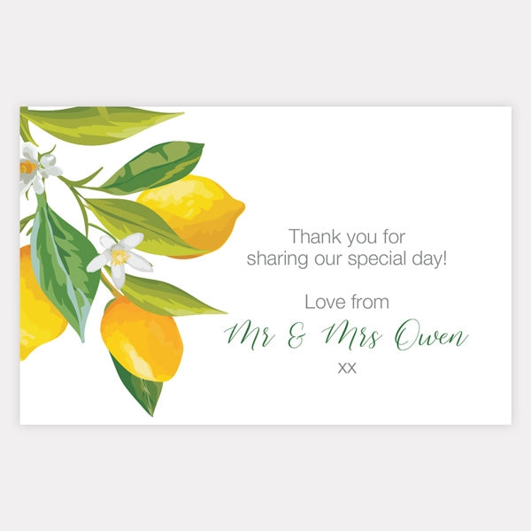 Lemon Citrus - Favour Tag