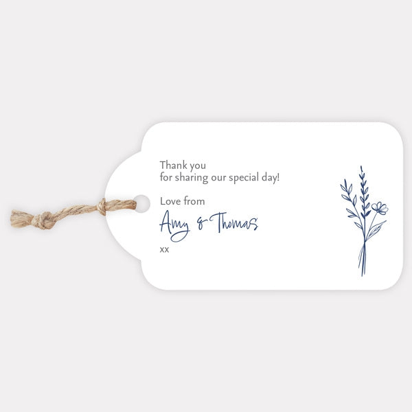 Modern Sprig Iridescent Favour Tag