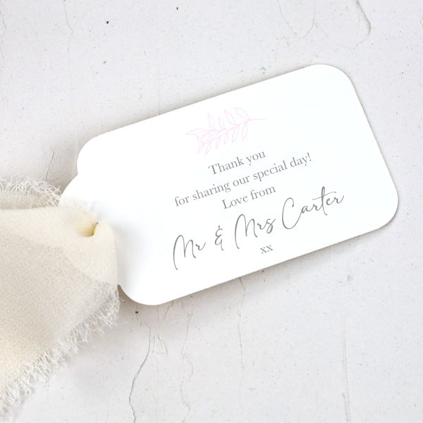 Monogram Floral Crest - Luxe Favour Tag