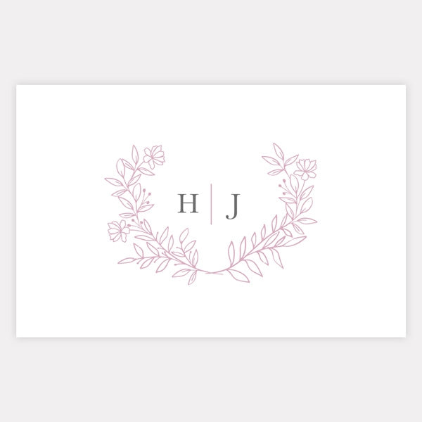 Monogram Floral Crest - Luxe Favour Tag