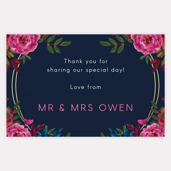 Opulent Glam Foil Favour Tag