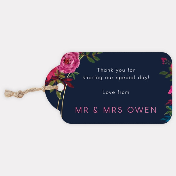 Opulent Glam Foil Favour Tag