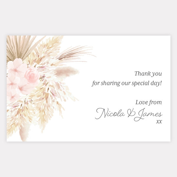 Pampas Floral - Favour Tag