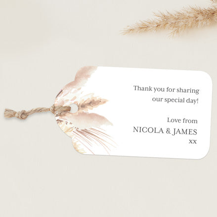 Pampas Grass - Favour Tag