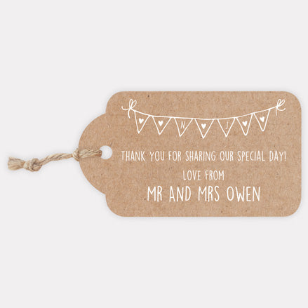 Rustic Wedding Charm Favour Tag