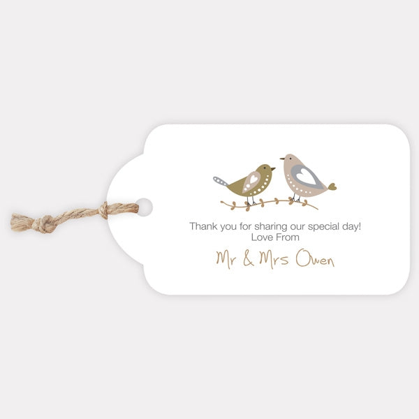 Rustic Woodland Birds - Favour Tag