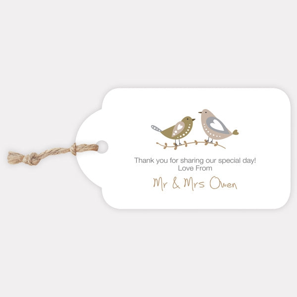 Rustic Woodland Birds - Favour Tag