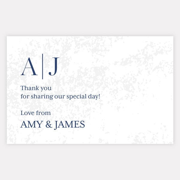 Textured Simplistic Monogram Iridescent Favour Tag