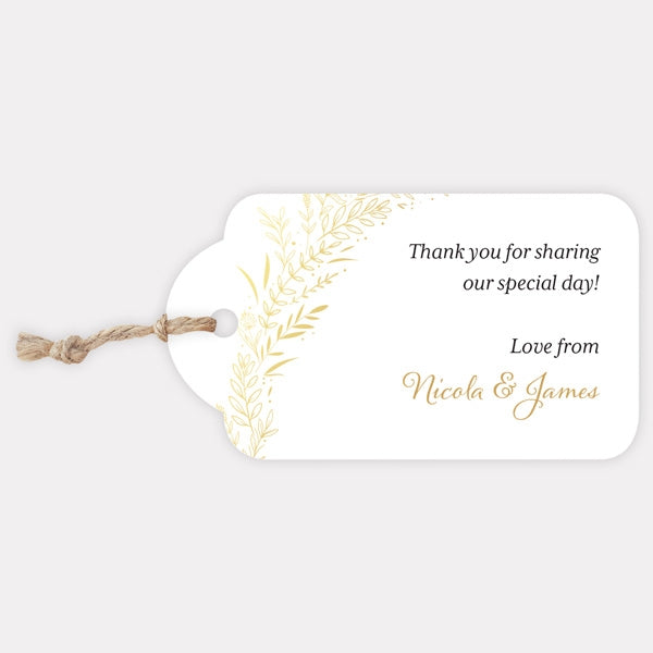 Wildflower Arch Foil Favour Tag