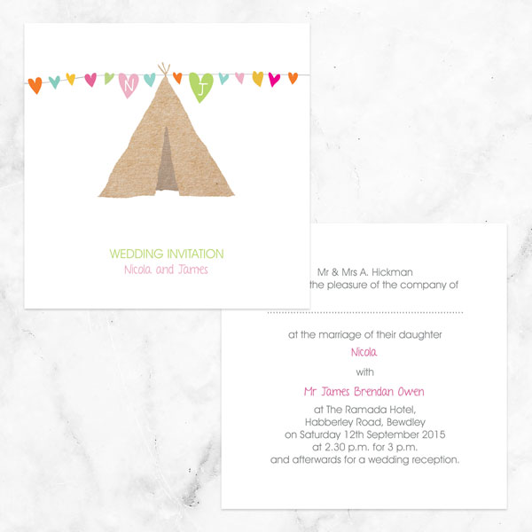 Festival Tipi - Wedding Invitations