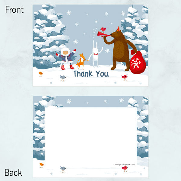 Christmas Thank You Cards - Festive Friends - Pack of 10