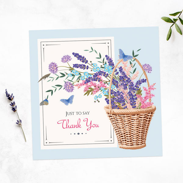 Ready to Write Thank You Cards - Flower Basket - Pack of 10 - Fast ...