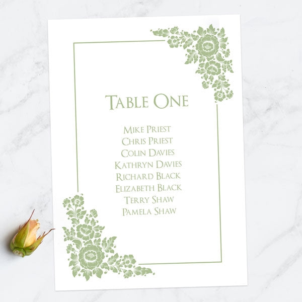 Flower Bouquet - Table Plan Cards