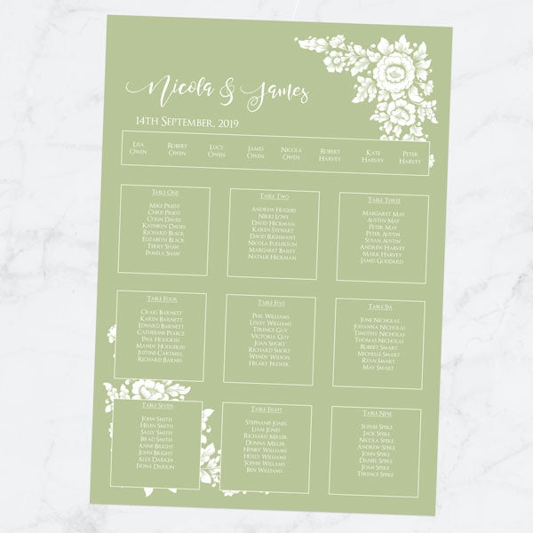 Flower Bouquet Table Plan