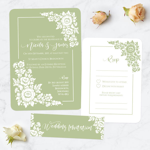 Flower Bouquet - Boutique Wedding Invitation & RSVP