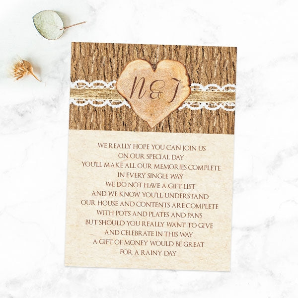 Forest Love Gift Poem Card