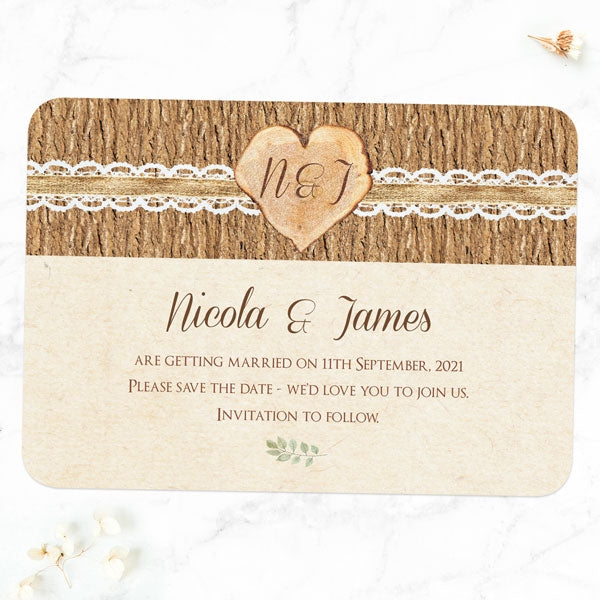 Forest Love Save the Date Cards