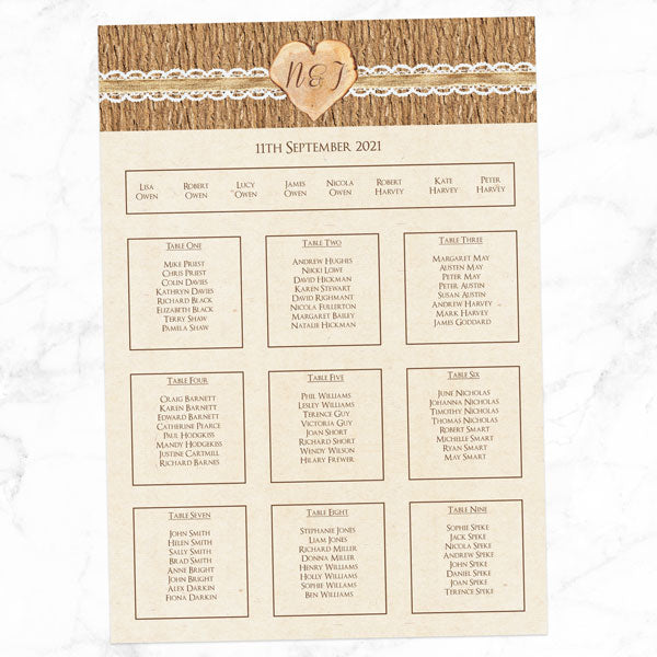 Forest Love Table Plan