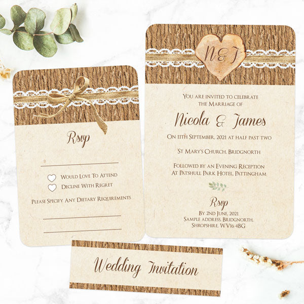 Forest Love - Boutique Wedding Invitation & RSVP