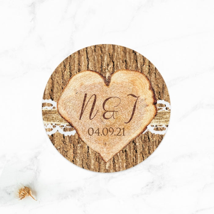Forest Love Wedding Stickers - Pack of 35