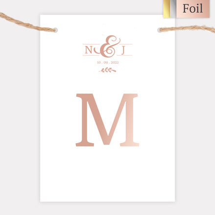 Formal Monogram - Foil Bunting