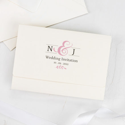 Formal Monogram - Tri Fold Wedding Invitation & RSVP