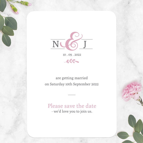Formal Monogram Save the Date Cards