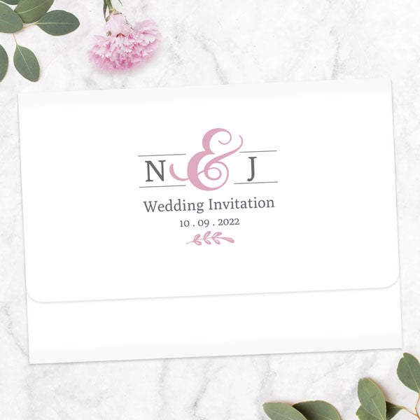 Formal Monogram - Tri Fold Wedding Invitation & RSVP
