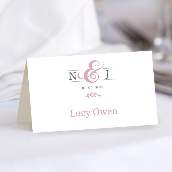 Formal Monogram Place Card