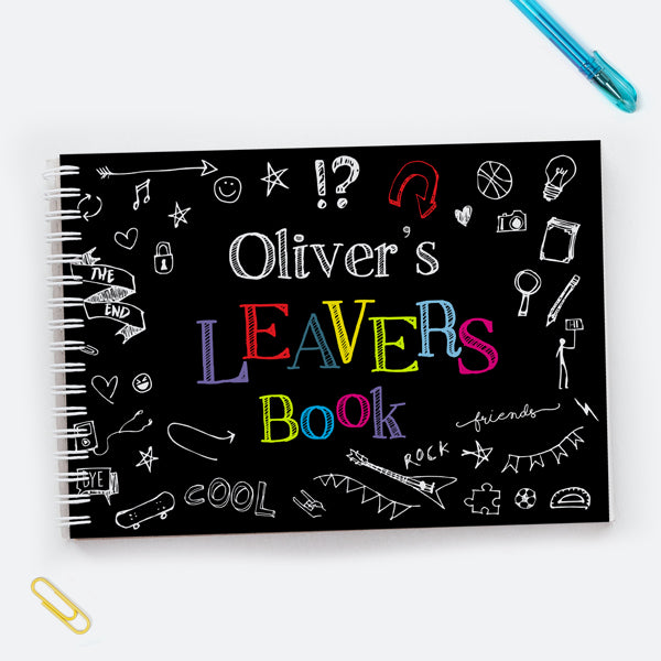 Fun Doodles - Personalised A5 Wiro Bound School Leavers Book
